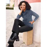 Inspirationen Sweatshirt Geblümt Rauchblau 44