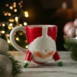 MARELIDA Weihnachtsbecher Weihnachtsmann Santa 300ml Tee Kaffeetasse Geschenk