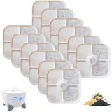 12 Stück Katzen Wasser Brunnen Filter, kompatibel mit PIXI Pet Fountain Halten Sie Ihre Katze gesund und hydratisiert, Filter Katzenbrunnen, Trinkbrunnen Ersatzfilter