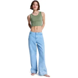 Roxy Crop-Top ROXY "Good Keepsake", Damen, Gr. XXL, olivgrün, Obermaterial:97% Polyester, 3% Elasthan., Tops