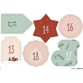 Folia Adventskalender-Set Beutel in Juteoptik
