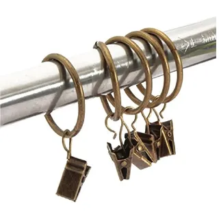 Miya@ hochwertige 30 Packung Metall Vorhang Clip Ringe Gardinenringe mit Clip Drapery Vorhang Ringe mit Clip (Bronze)