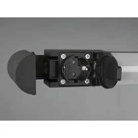 Trio LED Wandlampen Bad 2er Set mit Steckdose & Schalter Schwarz 79cm