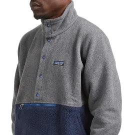 Patagonia Retro Pile 1/2 Snap Pullover Blau/Grau S