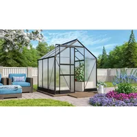 Vitavia Gewächshaus Apollo 3800 Schwarz 3,8 m2 inkl. Fundament