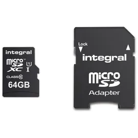 Integral microSDXC UltimaPro 64GB Class 10 90MB/s UHS-I + SD-Adapter