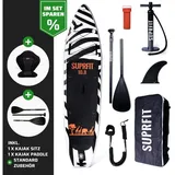 SF SUPRFIT SUP Board Set Zebra 330 x 76 x 15 cm bunt