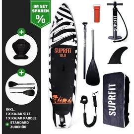 SF SUPRFIT SUP Board Set Zebra 330 x 76 x 15 cm bunt