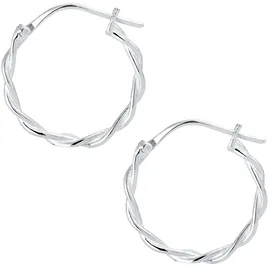 Elli Ohrringe Damen, Creolen Basic Gedreht in 925 Silber