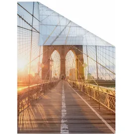 Lichtblick Fensterfolie Brooklyn Bridge orange