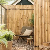 DE-COmmerce Sichtschutz aus Bambus KISU Gartenzaun Bambuszaun 90x100 cm nature