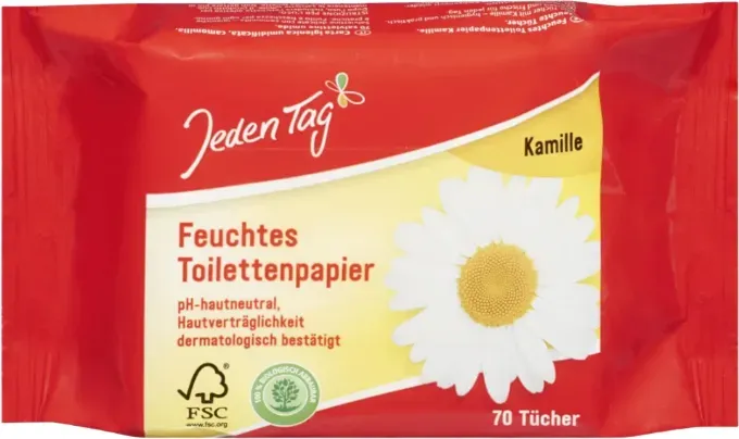 Jeden Tag Feuchtes Toilettenpapier Kamille 70 Blatt