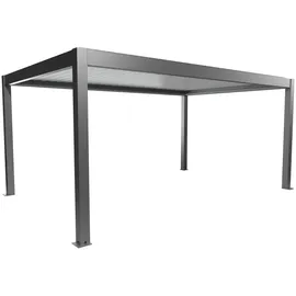 Biohort Pergola 5,5 m x 3,5 m Quarzgrau-Metallic/Weiß