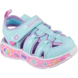 SKECHERS Play Scene Splash-Cute Crew Sandalen, Türkis/Lavendel, 9 Toddler