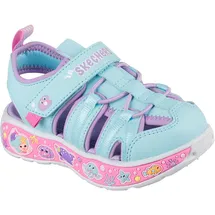 SKECHERS Play Scene Splash-Cute Crew Sandalen, Türkis/Lavendel, 9 Toddler