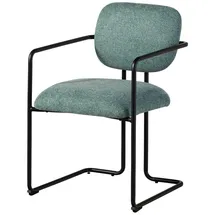 MASSIVMOEBEL24.DE Polsterstuhl Polyester türkis 2er Set