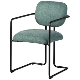 MASSIVMOEBEL24.DE Polsterstuhl Polyester türkis 2er Set