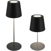 B.K.Licht Tischlampe - 2,5W, 200lm, kabellos LED dimmbar, warmweiß,