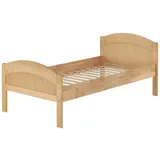 Erst-Holz Seniorenbett Gästebett Einzel Buche Massiv 100 x 200 Geschwungen Modell 75