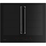 Klarstein Chef-Fusion Induktionskochfeld Mit Dunstabzug - 60 cm, 600 m3/h, 6400 W, Flexzone, Energieeffizienz A, Touch-Bedienung, Platzsparend, Schwarz