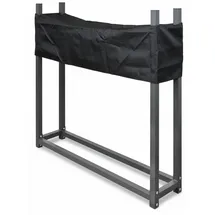 V2Aox Kaminholzregal Metall 112 x 115 cm mit Abdeckung Anthrazit