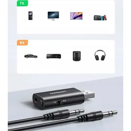 UGREEN USB 2.0 auf 3,5mm Bluetooth-Sender/Empfänger-Adapter mit Audiokabel