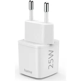 Hama Schnellladegerät USB-C, PD/QC 3.0, 25W, Weiß