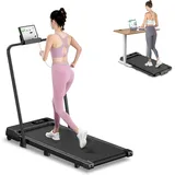 Dskeuzeew Walking Pad Klappbar 2.5 PS, Laufband für Zuhause und Büro, Ultra leise <45dB, Tragbar klein Laufpad kompakt mit Sicherheitsschloss, 300 Lb Kapazität mit LCD-Anzeige