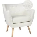 Beliani Sessel DRAMMEN Bouclé Weiß