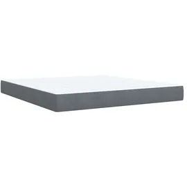 vidaXL Boxspringbett 180 x 200 cm Dunkelgrau
