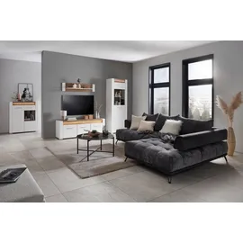 mömax Vitrine Leonardo 70 x 40 x 201 cm Weiß