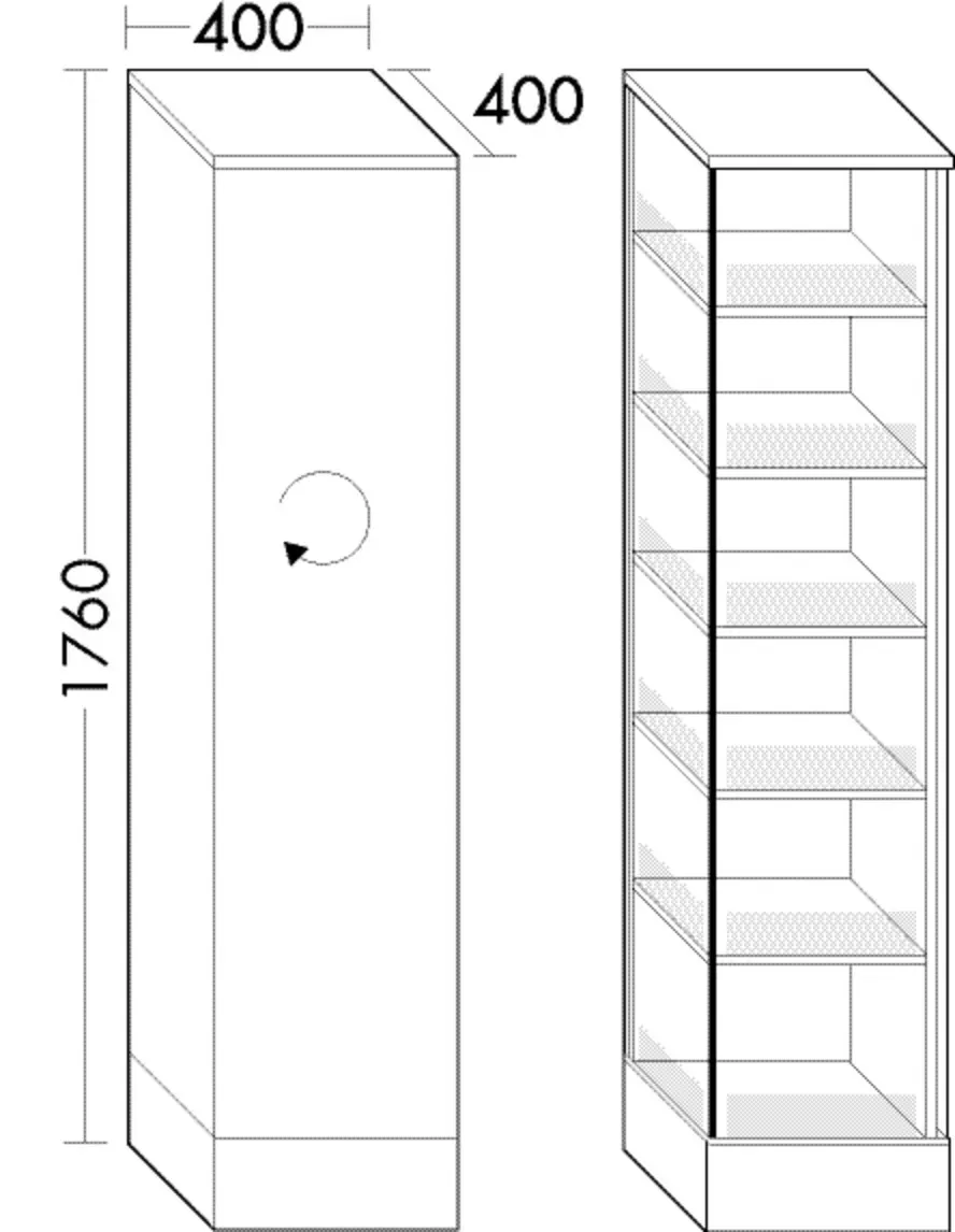 Burgbad Hochschr.Sys30 PG2 Echo 1760x400x400 Eisblau Softmatt, HSTD040RF3962 HSTD040RF3962
