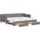 vidaXL Tagesbett Ausziehbar mit Schubladen Taupe 80x200 cm Stoff
