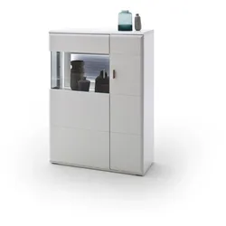 Highboard HARPER MULAN - weiß - BHT 90x124x38 cm