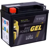 Intact Bike-Power GEL Motorradbatterie GEL12-12-BS, 10Ah (DIN 51012, YTX12-BS