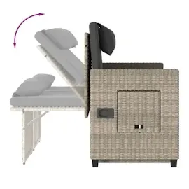 vidaXL Gartenbank 111 x 54 x 0 cm Hellgrau