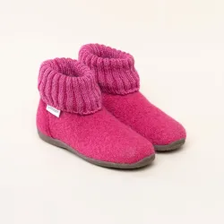 Alpine Boot RU Kinder Filzhausschuh - raspberry/brown - 34