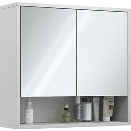 Vicco Badspiegelschrank Eliza, Weiß 70 x 65 cm mit 2 Türen