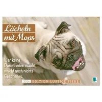 Calvendo Lächeln mit Mops (Tischkalender 2026 DIN A5 quer),
