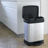 Curver Deco Bin Metalics Duo 30l silber