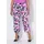 Ulla Popken Schlupfhose 7/8-Jerseyhose Blüten weites Bein Elastikbund rot 66/68