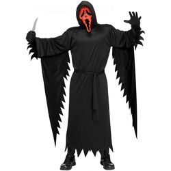 Fun World Kostüm Kürbis Ghostface Kostüm, Die ikonische Geistermaske im Kürbis-Look! schwarz