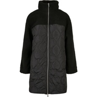 URBAN CLASSICS "Urban Classics Damen Ladies Oversized Sherpa Quilted Coat" schwarz