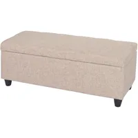 MCW Aufbewahrungs-Truhe Kriens Stoff/Textil 45x114x45cm Beige