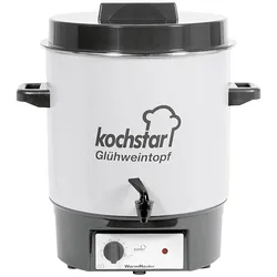 KOCHSTAR Einkochautomat WarmMaster A 1/4 mit Ablaufhahn 27 Liter Ø35cm steingra..."