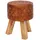 FineBuy Sitzhocker Echtleder 35 x 46 x 35 cm Braun