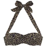VIVANCE Bügel-Bandeau-Bikini-Top Damen Schwarz/Nougat 34 Cup B