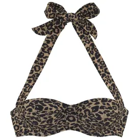VIVANCE Bügel-Bandeau-Bikini-Top Damen Schwarz/Nougat 34 Cup B