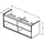 Ideal Standard Waschtischunterschrank 2 Auszüge 130 x 44 x 51,7 cm Eiche grau Dekor / Weiß matt