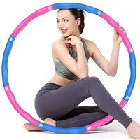 BLAIKOYI Hula Reifen Hoop Erwachsene Fitness, Hoola Easy Slim Hoop für Erwachsene & Kinder, 6-8 Segmente Abnehmbarer Hulla Reifen Hoop Für Fitness/Sport/Zuhause/BüRo/Bauchformung (Blau + Pink)